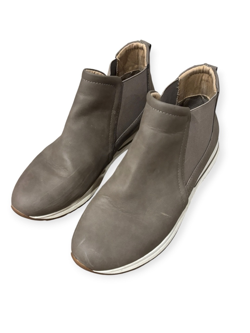 Me Too Taupe Gray Chelsea
Sneaker Booties | Slip On
